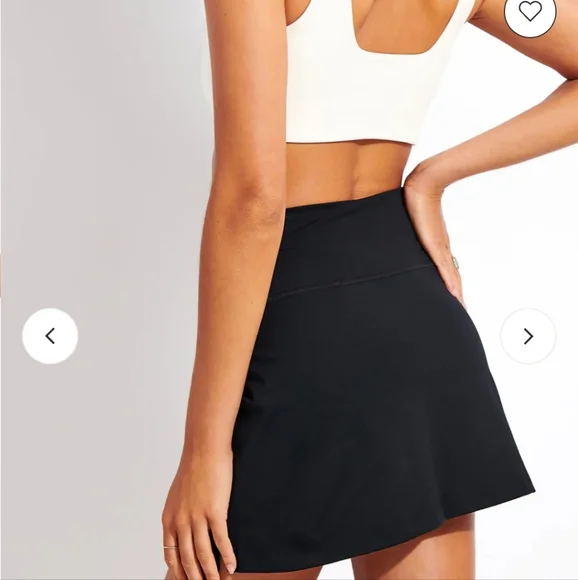 Girlfriend collective sport skort Black Size MED.  New - Picture 4 of 7